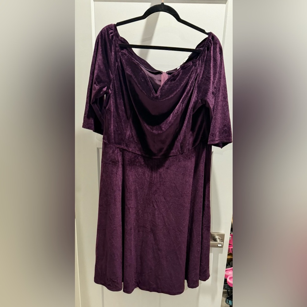 Grace Karin Deep Purple Velvet Gown